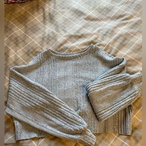Gray cropped sweater
